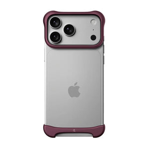 Arc Pulse aerospace-grade aluminum protective case with dual-layer shock protection for iPhone 18 Pro Burgundy Qatar