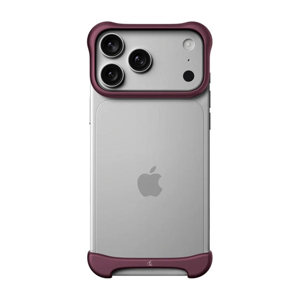 Arc Pulse aerospace-grade aluminum protective case with dual-layer shock protection for iPhone 18 Pro Burgundy Qatar