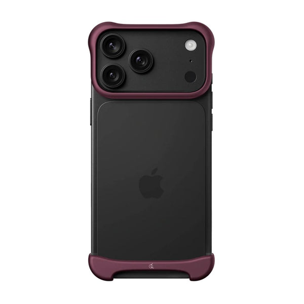 Arc Pulse aerospace-grade aluminum protective case with dual-layer shock protection for iPhone 18 Pro Burgundy Qatar