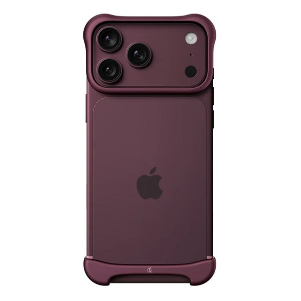 Arc Pulse aerospace-grade aluminum protective case with dual-layer shock protection for iPhone 18 Pro Max Burgundy Qatar