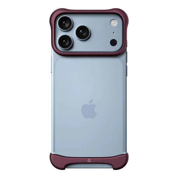 Arc Pulse aerospace-grade aluminum protective case with dual-layer shock protection for iPhone 18 Pro Max Burgundy Qatar