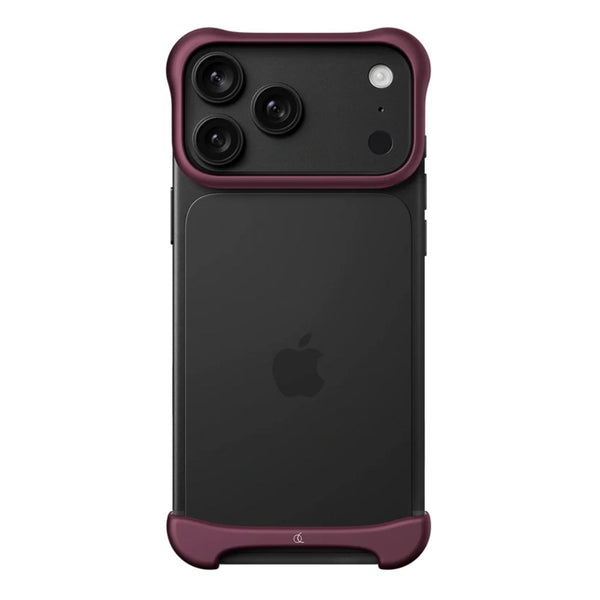 Arc Pulse aerospace-grade aluminum protective case with dual-layer shock protection for iPhone 18 Pro Max Burgundy Qatar