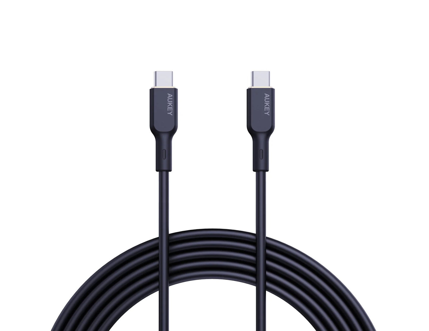 Aukey Circlet Blink CB-SCC101 100W 1m silicone USB-C cable for fast charging at Thabthaba Store Qatar.