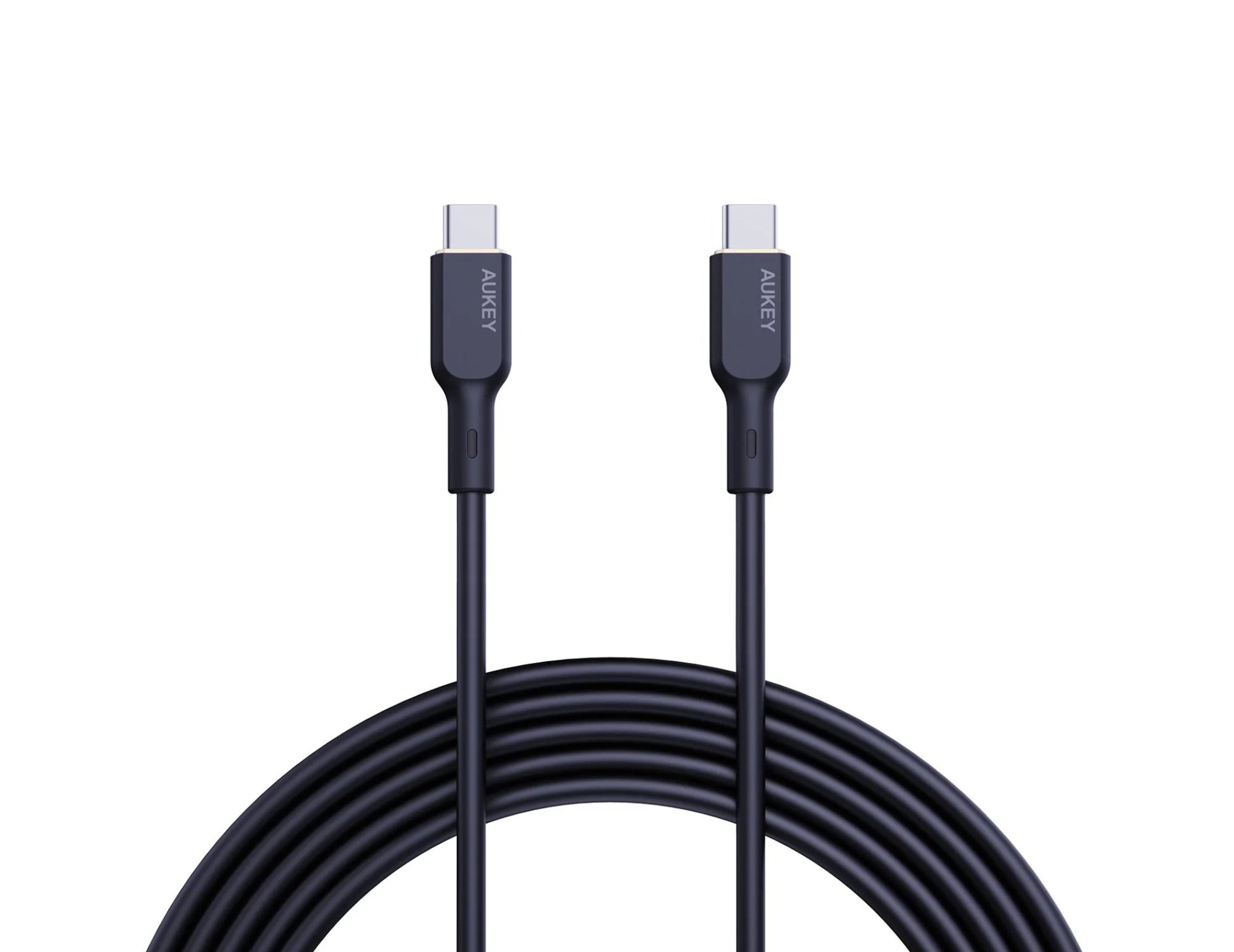 Aukey Circlet Blink CB-SCC101 100W 1m silicone USB-C cable for fast charging at Thabthaba Store Qatar.
