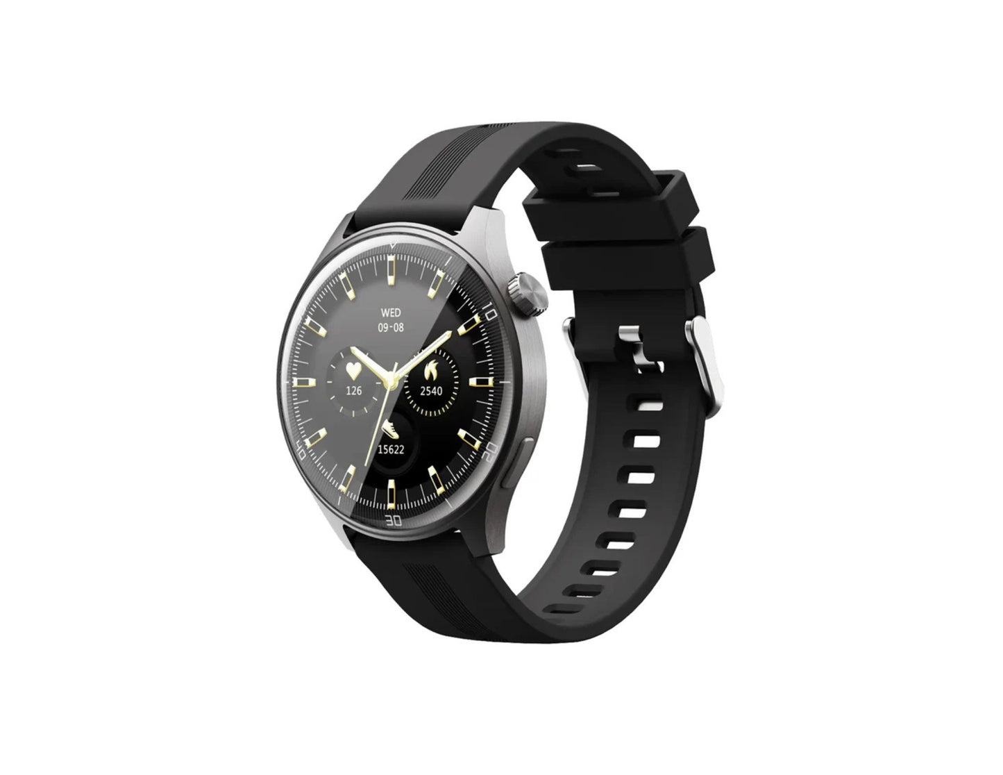 Aukey SmartWatch 2 Pro SW-2P with 1.45-inch display and silicone strap at Thabthaba Store Qatar.