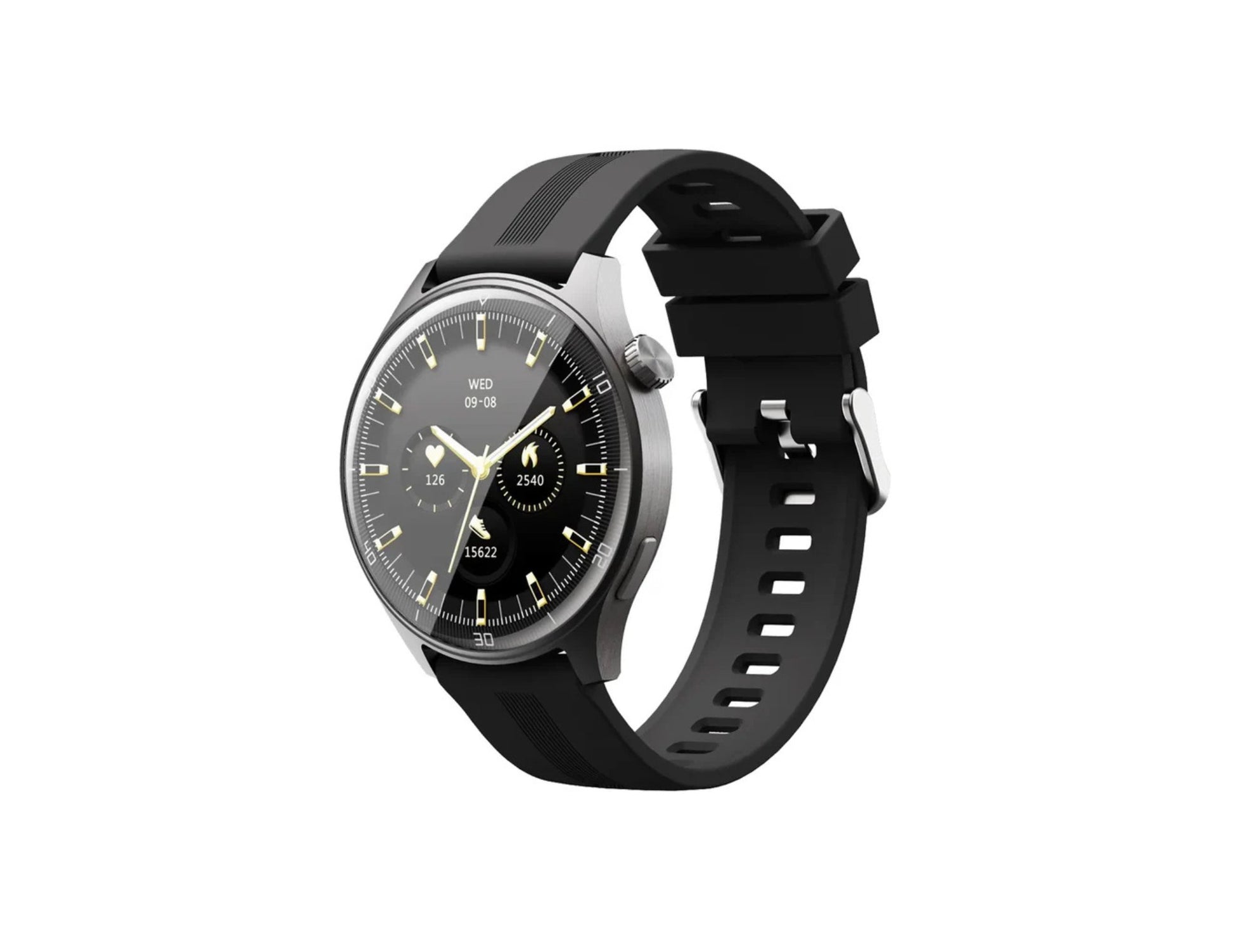 Aukey SmartWatch 2 Pro SW-2P with 1.45-inch display and silicone strap at Thabthaba Store Qatar.