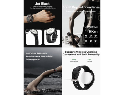 Aukey SmartWatch 2 Pro SW-2P with 1.45-inch display and silicone strap at Thabthaba Store Qatar.