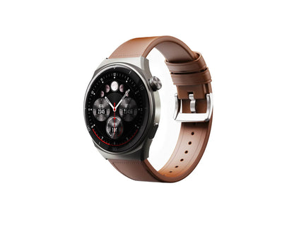 Aukey SmartWatch 2 Ultra SW-2U AMOLED display with leather strap at Thabthaba Store Qatar.