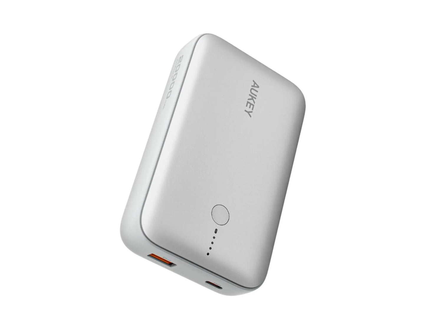 Aukey Spark Mini PB-Y57 20000mAh compact fast charging power bank white at Thabthaba Store Qatar.