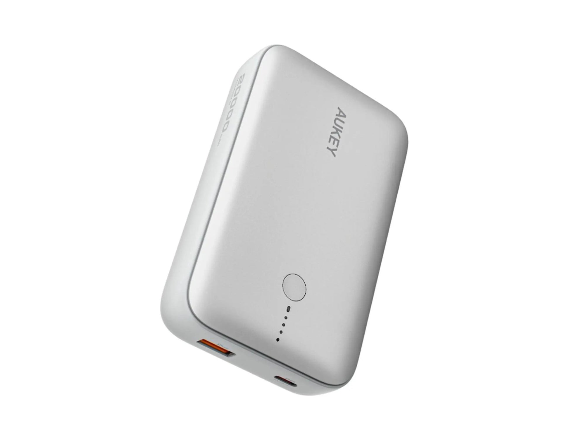 Aukey Spark Mini PB-Y57 20000mAh compact fast charging power bank white at Thabthaba Store Qatar.
