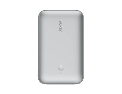 Aukey Spark Mini PB-Y57 20000mAh compact fast charging power bank white at Thabthaba Store Qatar.
