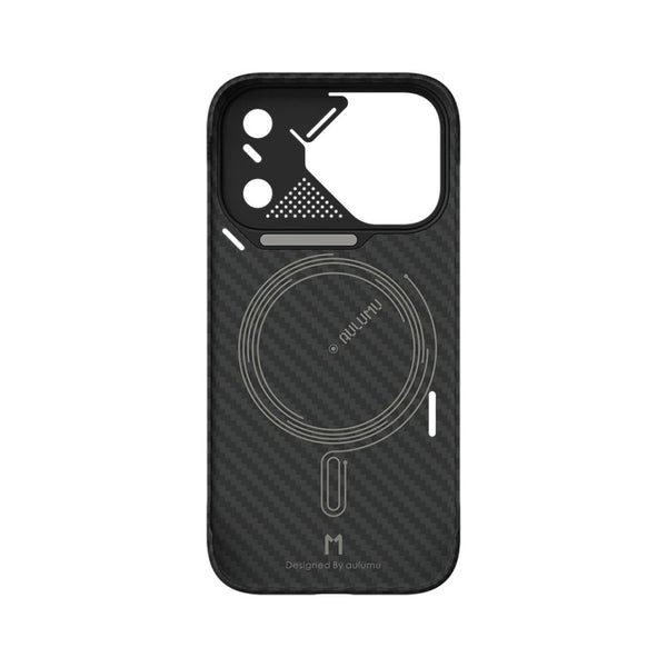 Aulumu A18 Black 1500D aramid fiber semi-cover MagSafe case with CoolHyper cooling for iPhone 18 Pro Qatar