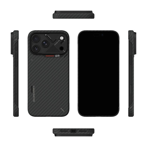 Aulumu A18 Black 1500D aramid fiber semi-cover MagSafe case with CoolHyper cooling for iPhone 18 Pro Qatar