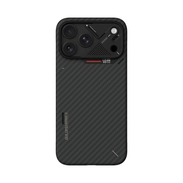 Aulumu A18 Black 1500D aramid fiber semi-cover MagSafe case with CoolHyper cooling for iPhone 18 Pro Max Qatar