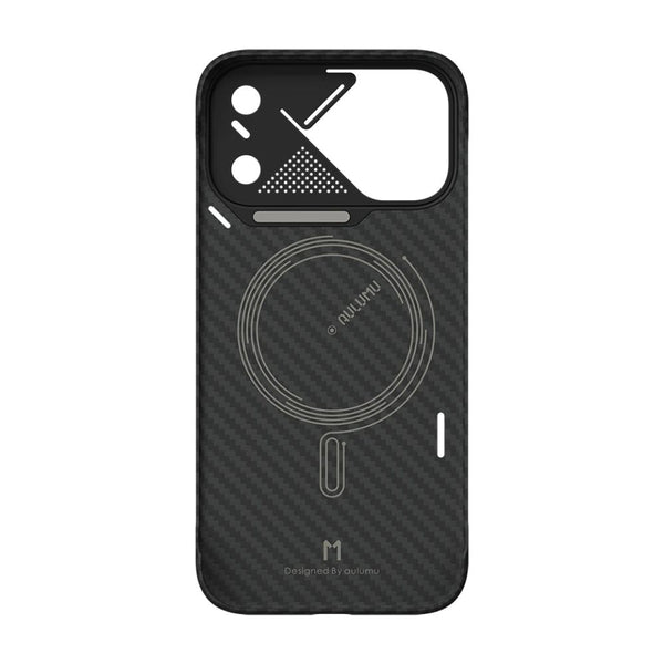 Aulumu A18 Black 1500D aramid fiber semi-cover MagSafe case with CoolHyper cooling for iPhone 18 Pro Max Qatar
