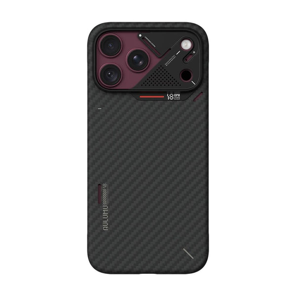 Aulumu A18 Black 1500D aramid fiber semi-cover MagSafe case with CoolHyper cooling for iPhone 18 Pro Max Qatar