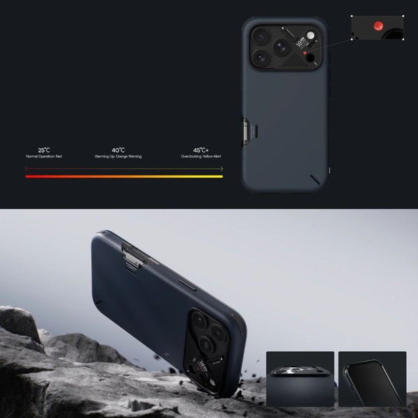 Aulumu A18 Slim Shockproof Case for iPhone 18 Pro Midnight Blue with 3-layer armor protection and MagSafe Qatar