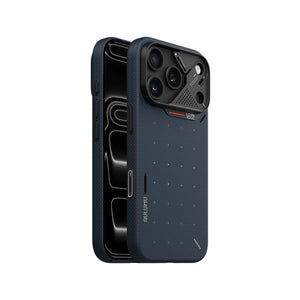 Aulumu A18 Ultra Slim 1500D Aramid Fiber Case for iPhone 18 Pro in Blue with CoolHyper cooling and MagSafe compatibility Qatar