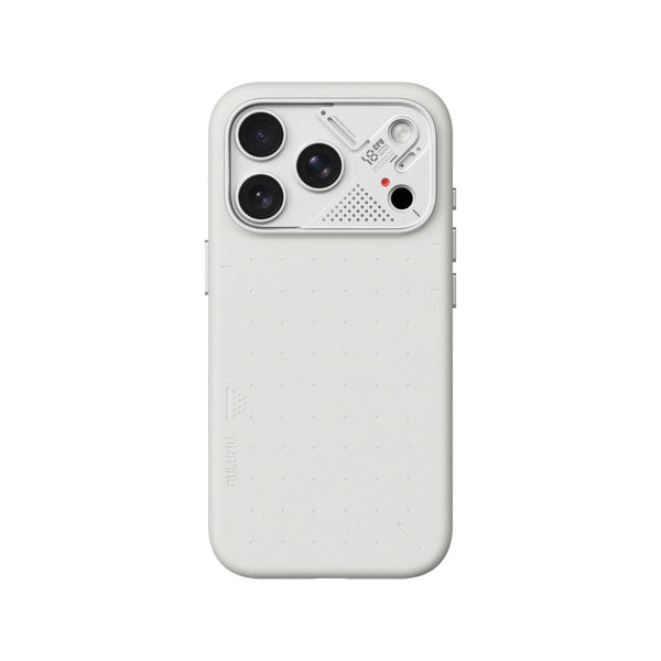Aulumu A18 Vegan Leather Case for iPhone 18 Pro in Frost White with CoolHyper cooling and MagSafe compatibility Qatar