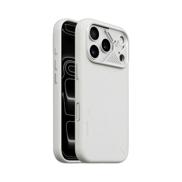 Aulumu A18 Vegan Leather Case for iPhone 18 Pro in Frost White with CoolHyper cooling and MagSafe compatibility Qatar
