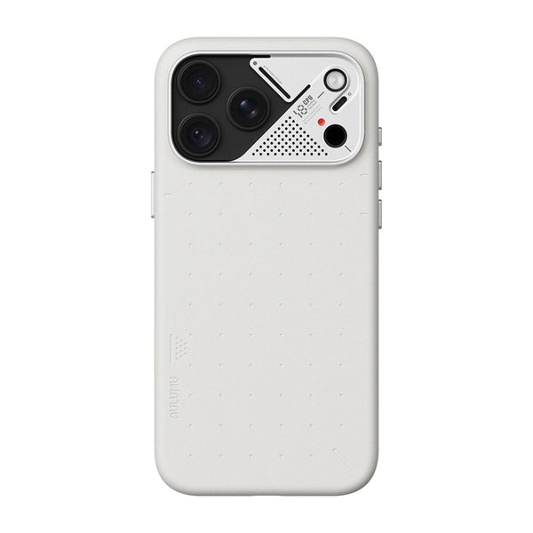 Aulumu A18 Vegan Leather Case for iPhone 18 Pro in Frost White with CoolHyper cooling and MagSafe compatibility Qatar