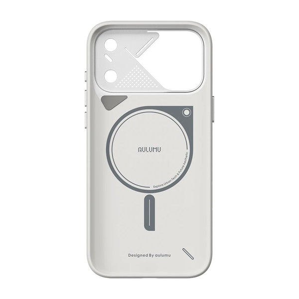 Aulumu A18 Vegan Leather Case for iPhone 18 Pro in Frost White with CoolHyper cooling and MagSafe compatibility Qatar