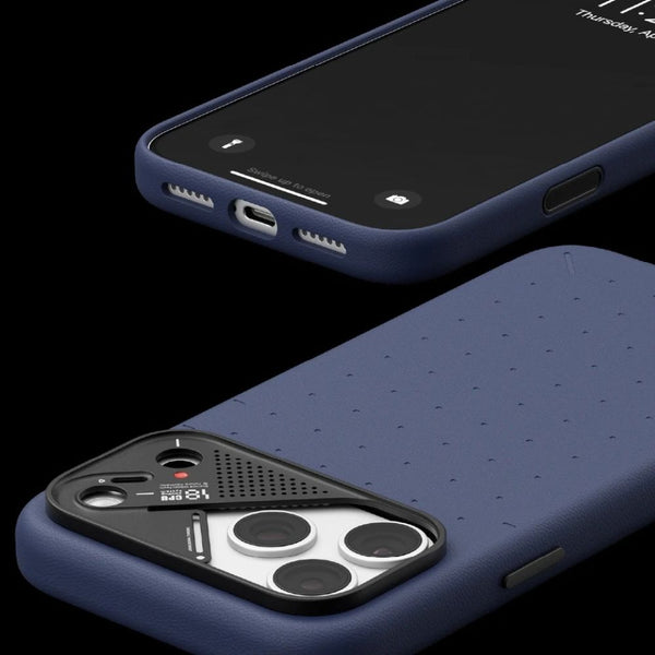Aulumu A18 Vegan Leather Case iPhone 18 Pro Max Abyss Blue MagSafe Qatar