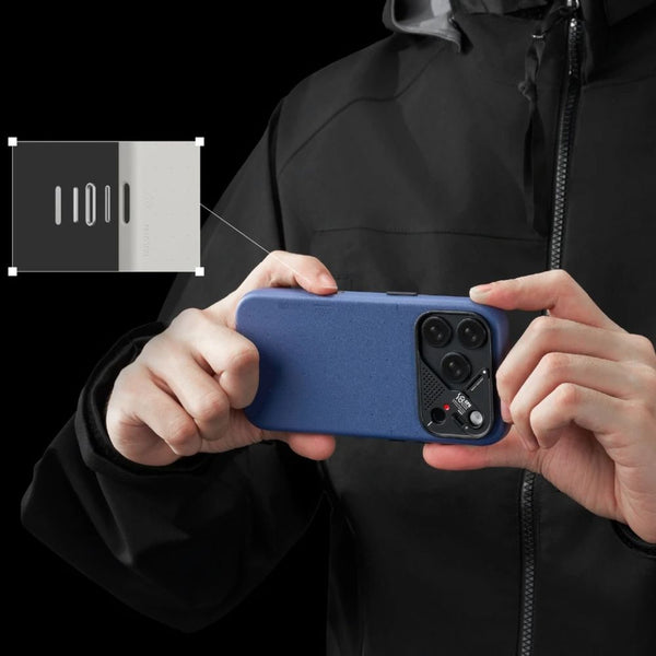 Aulumu A18 Vegan Leather Case iPhone 18 Pro Max Abyss Blue MagSafe Qatar