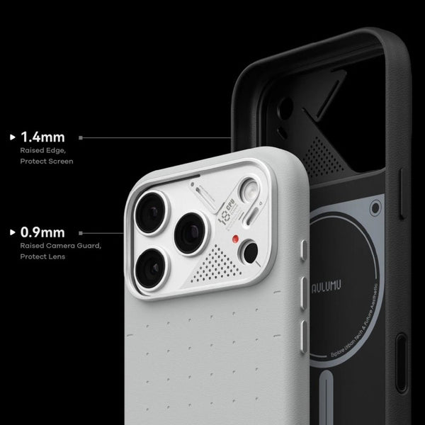 Aulumu A18 Vegan Leather Case iPhone 18 Pro Max Frost White MagSafe Qatar