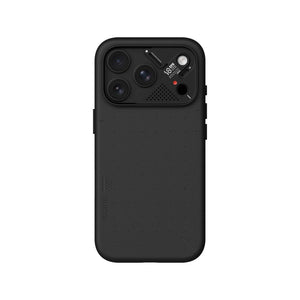 Aulumu A18 Vegan Leather Case for iPhone 18 Pro in Obsidian Black with CoolHyper cooling and MagSafe compatibility Qatar