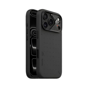 Aulumu A18 Vegan Leather Case for iPhone 18 Pro in Obsidian Black with CoolHyper cooling and MagSafe compatibility Qatar