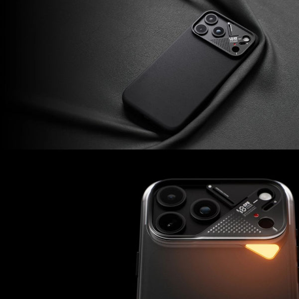 Aulumu A18 Vegan Leather Case for iPhone 18 Pro in Obsidian Black with CoolHyper cooling and MagSafe compatibility Qatar