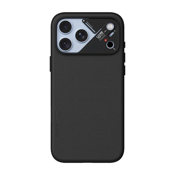 Aulumu A18 Vegan Leather Case for iPhone 18 Pro in Obsidian Black with CoolHyper cooling and MagSafe compatibility Qatar