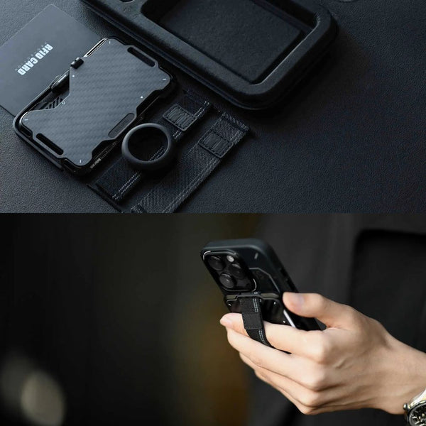 Aulumu G03 MagSafe multi-tool metal wallet carbon fiber cover 12+ cards Qatar