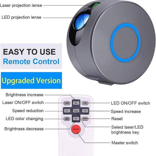 Aurora Starry Sky Projector HR-A1 colorful nebula and star light Space Grey Qatar