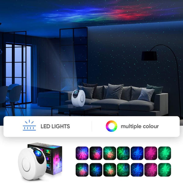 Aurora Starry Sky Projector HR-A1 colorful nebula and star light White Qatar