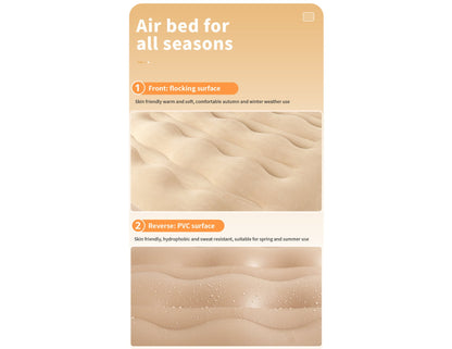 Back seat inflatable car air mattress beige in car setup