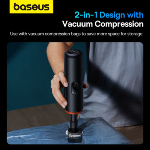 Baseus A5 16000Pa cordless car vacuum cleaner with LED display Black Qatar