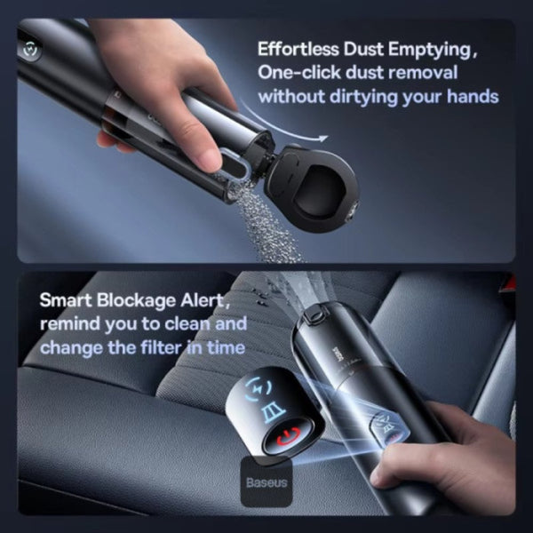 Baseus A5 16000Pa cordless car vacuum cleaner with LED display Black Qatar