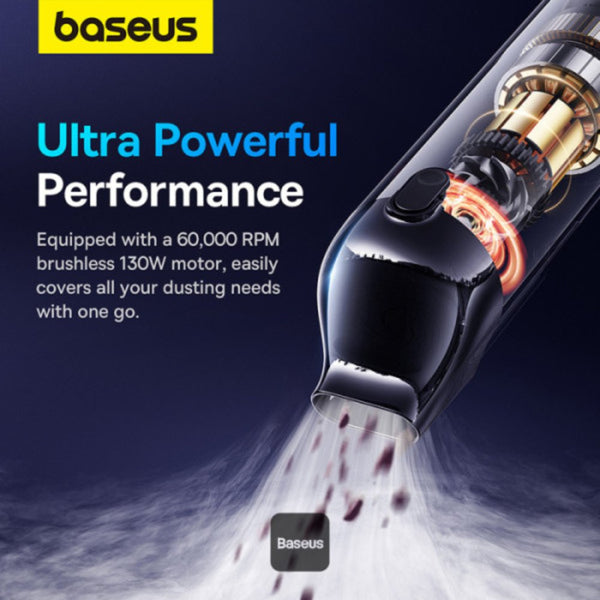 Baseus A5 16000Pa cordless car vacuum cleaner with LED display Black Qatar
