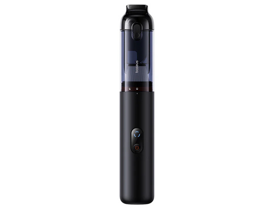 Baseus A5 Car Vacuum Cleaner front view with powerful suction nozzle.