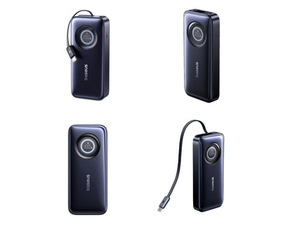 Baseus EnerCore CR11 power bank 20000mAh 67W E0027H00 with retractable USB-C cable, digital display at Thabthaba Store Qatar