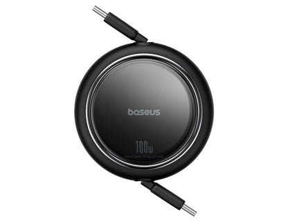 Baseus Free2Draw Mini Retractable Charging Cable 100W USB-C to USB-C Black Qatar