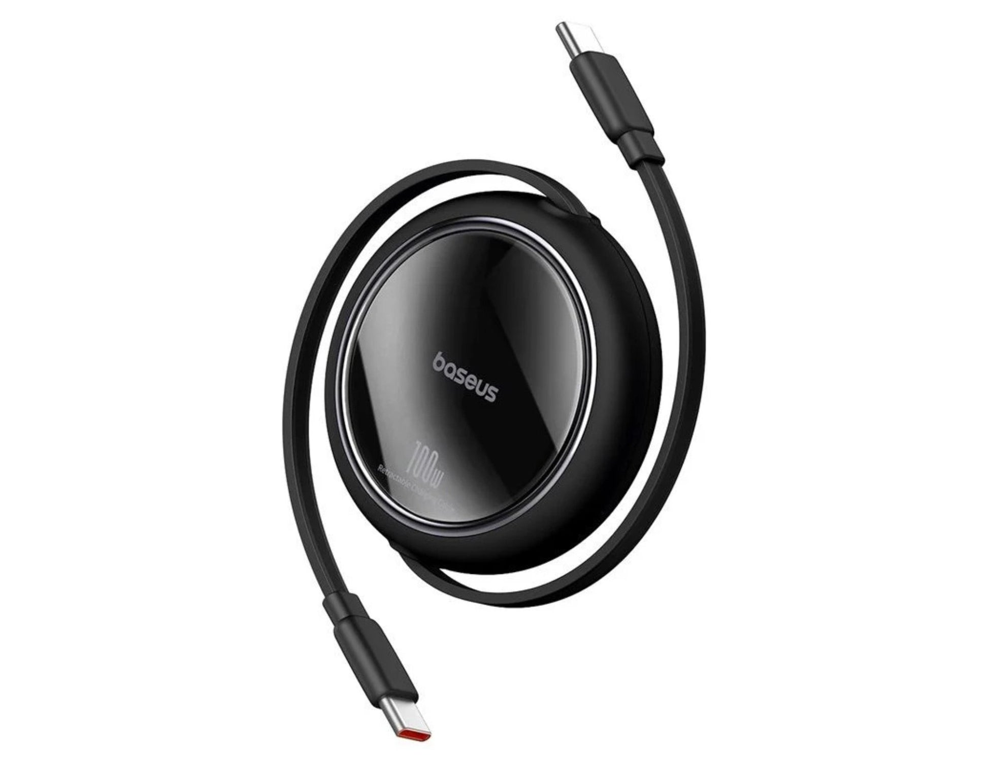 Baseus Free2Draw Mini Retractable Charging Cable 100W USB-C to USB-C Black Qatar