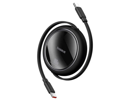 Baseus Free2Draw Mini Retractable Charging Cable 100W USB-C to USB-C Black Qatar