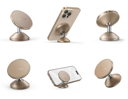 Baseus GoTrip DC1 Small Ears Magnetic Car Holder C0013401 Stellar Gold, vertical type, at Thabthaba Store Qatar