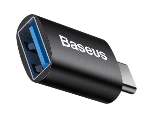 Baseus Ingenuity Series Mini OTG adapter USB-C to USB-A 3.1 Black ZJJQ000001 at Thabthaba Store Qatar