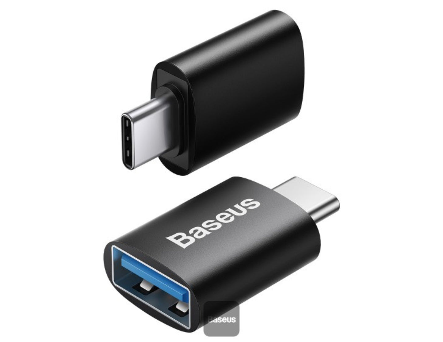 Baseus Ingenuity Series Mini OTG adapter USB-C to USB-A 3.1 Black ZJJQ000001 at Thabthaba Store Qatar