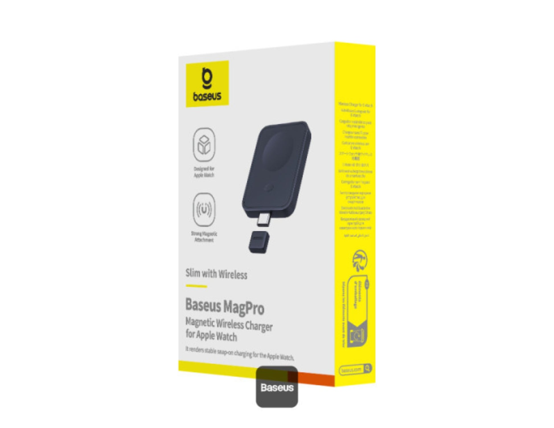 Baseus MagPro magnetic wireless charger for Apple Watch P10264106123-00, USB-C input, charger only, at Thabthaba Store Qatar