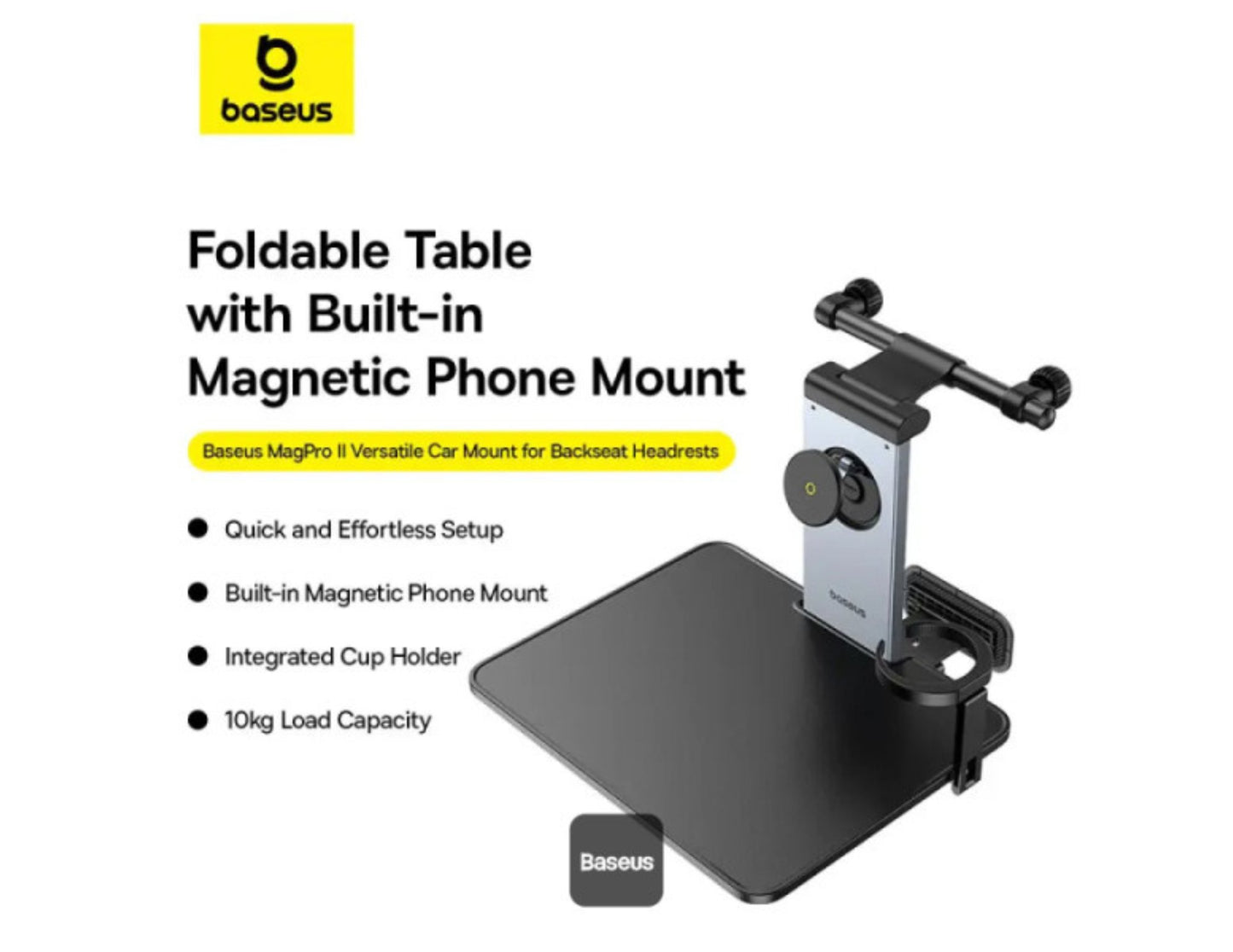 Baseus MagPro Series II Car Mount foldable tray magnetic phone holder Qatar